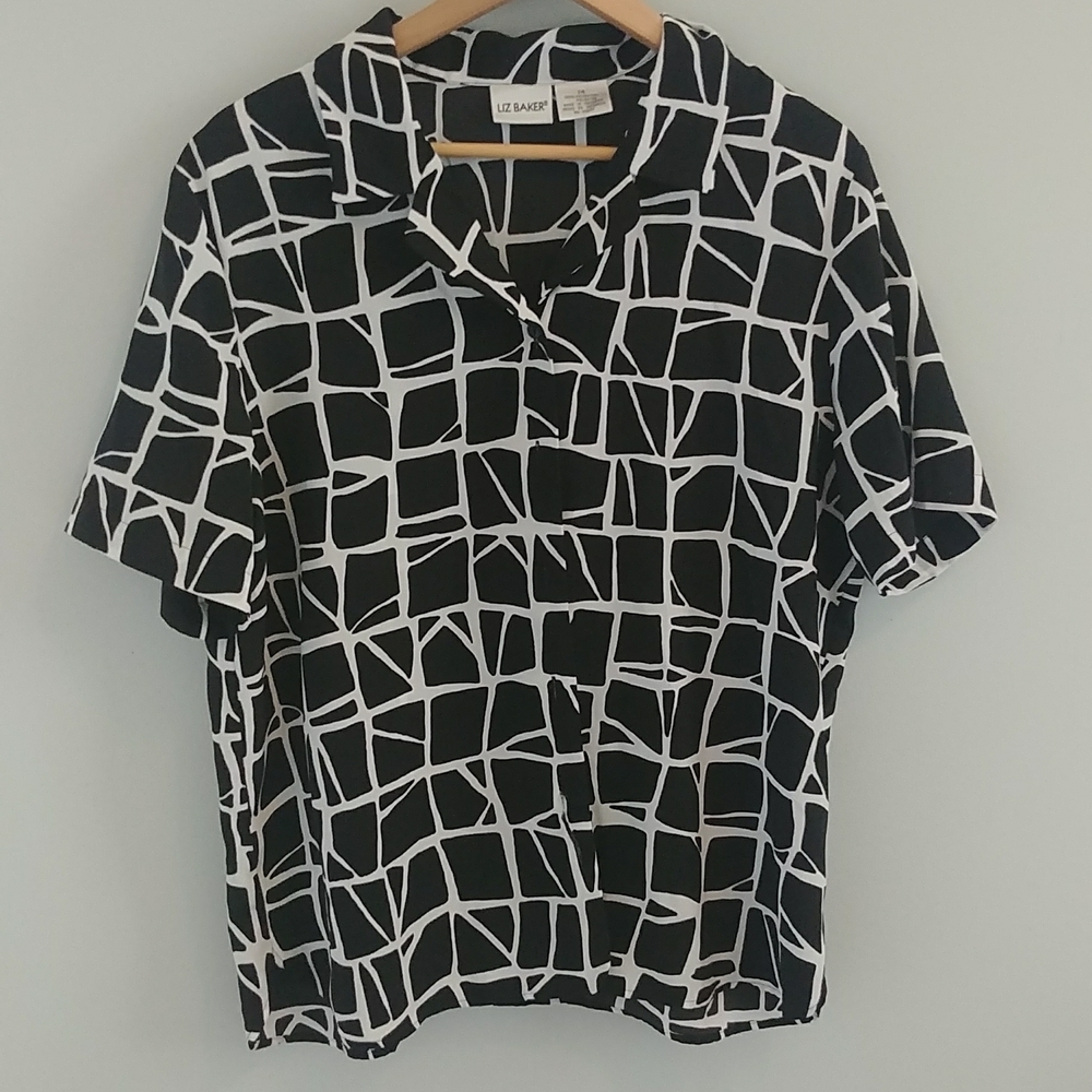 Liz Baker Art Deco Patterned Shirt